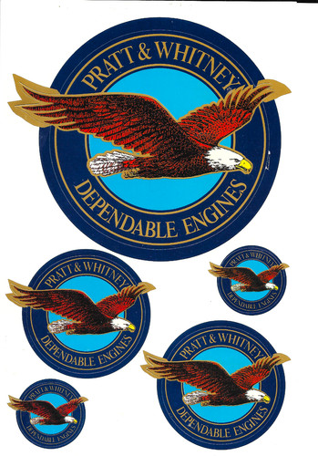 Pratt whitney stickers - &,